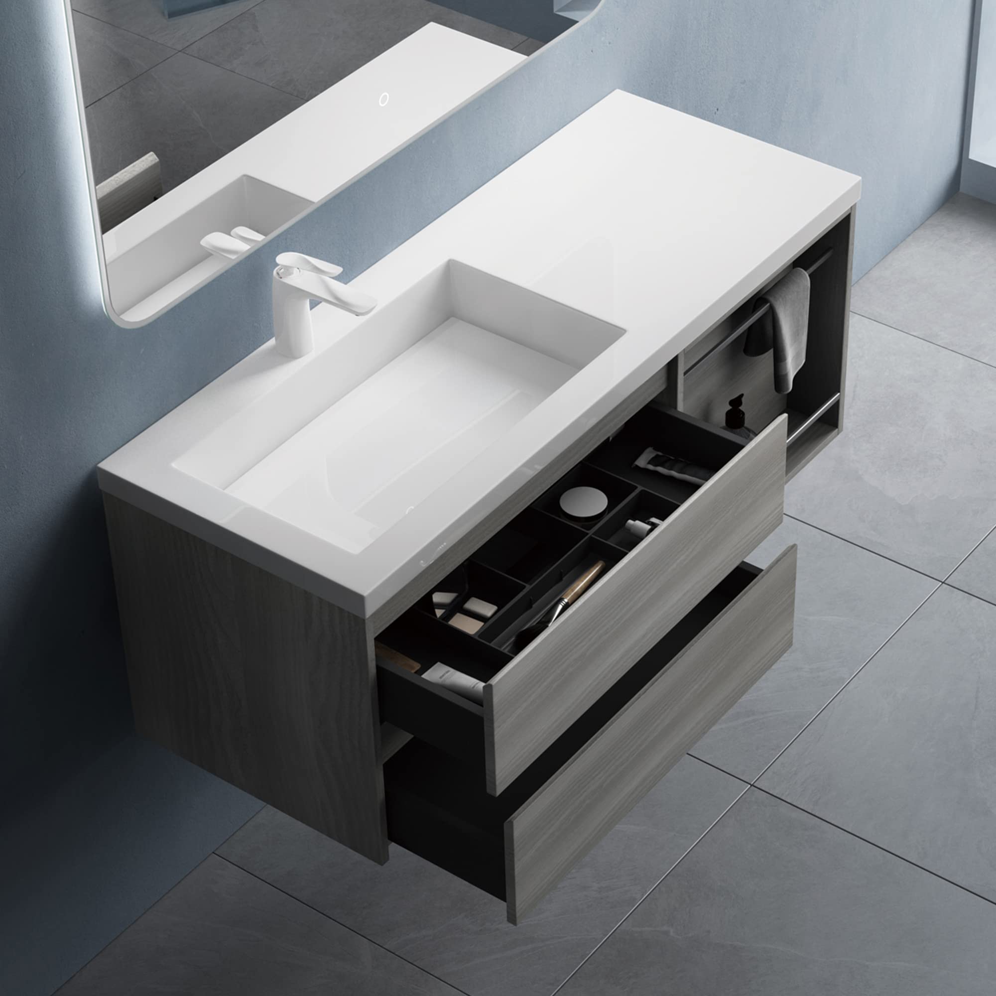 doporro-meuble-salle-de-bain-suspendu-120-cm-ch-ne-fonc image 3