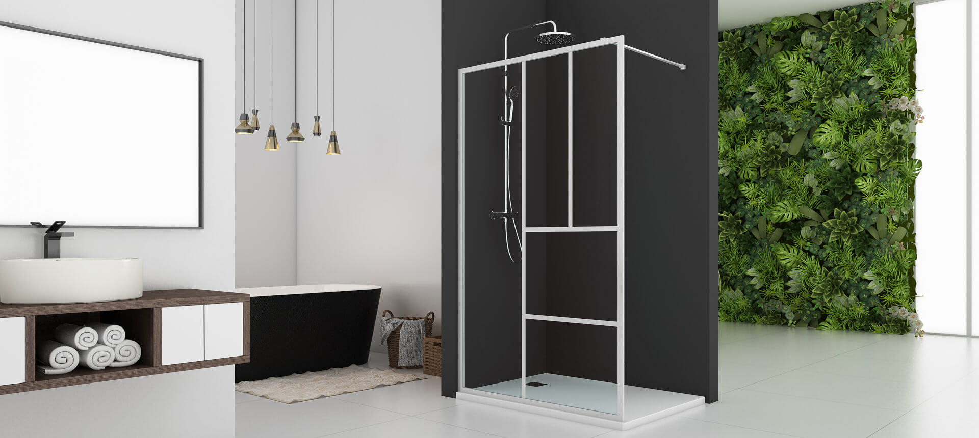 krone-horizon-paroi-de-douche-walk-in-blanc-mat image 1