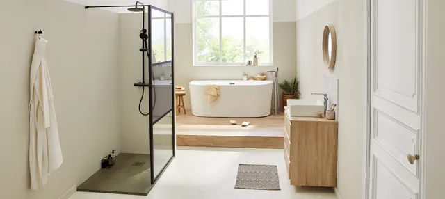 krone-konnect-paroi-douche-walk-in-3-panneaux-verre-fum image 1