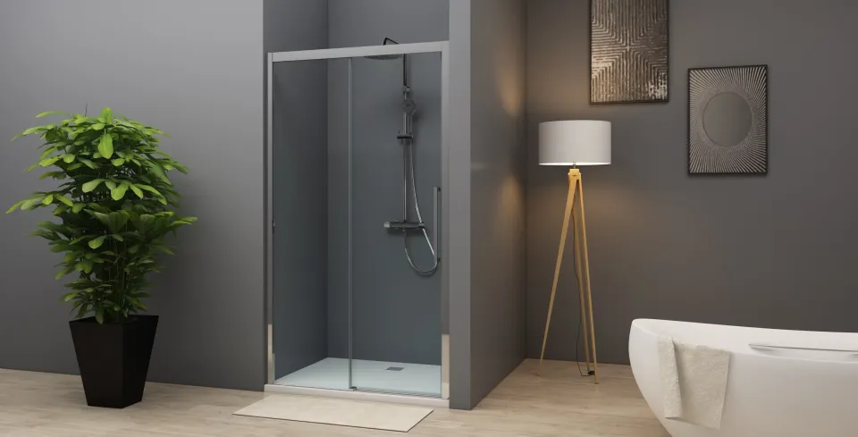 krone-time-porte-coulissante-douche-verre-transparent image 1