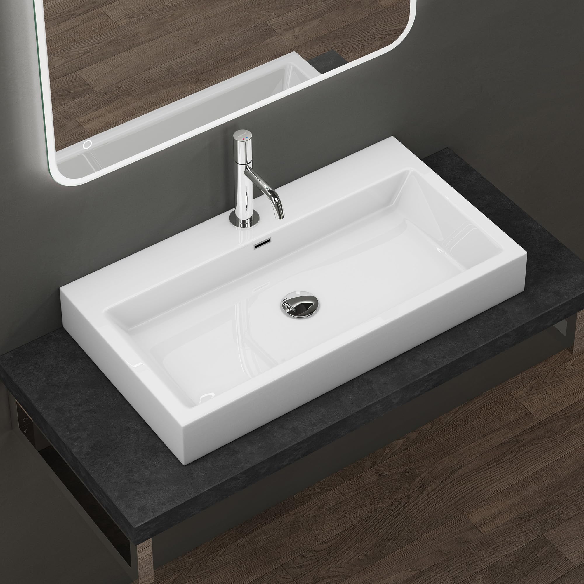 doporro-mineralguss-100x42x10cm-vasque-poser-blanc-monobloc image 7