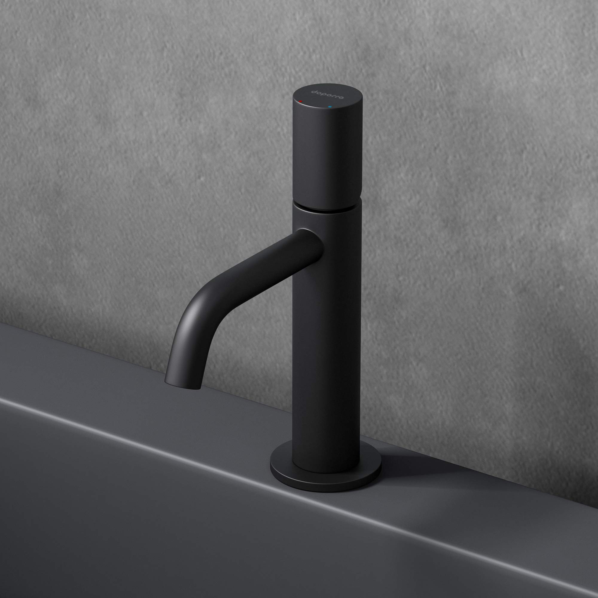 doporro-mitigeur-lavabo-noir-mat-20-7-cm-laiton image 4