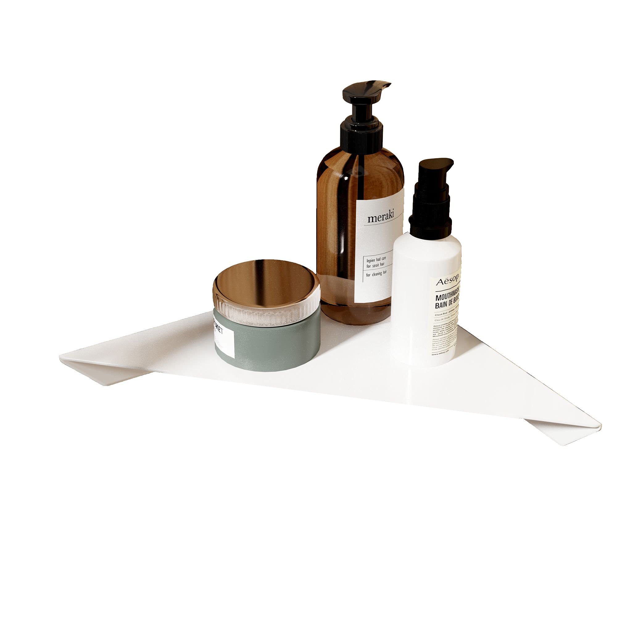schulte-tag-re-douche-angle-blanc-mat-23x23x3-5cm-adh-sive image 3