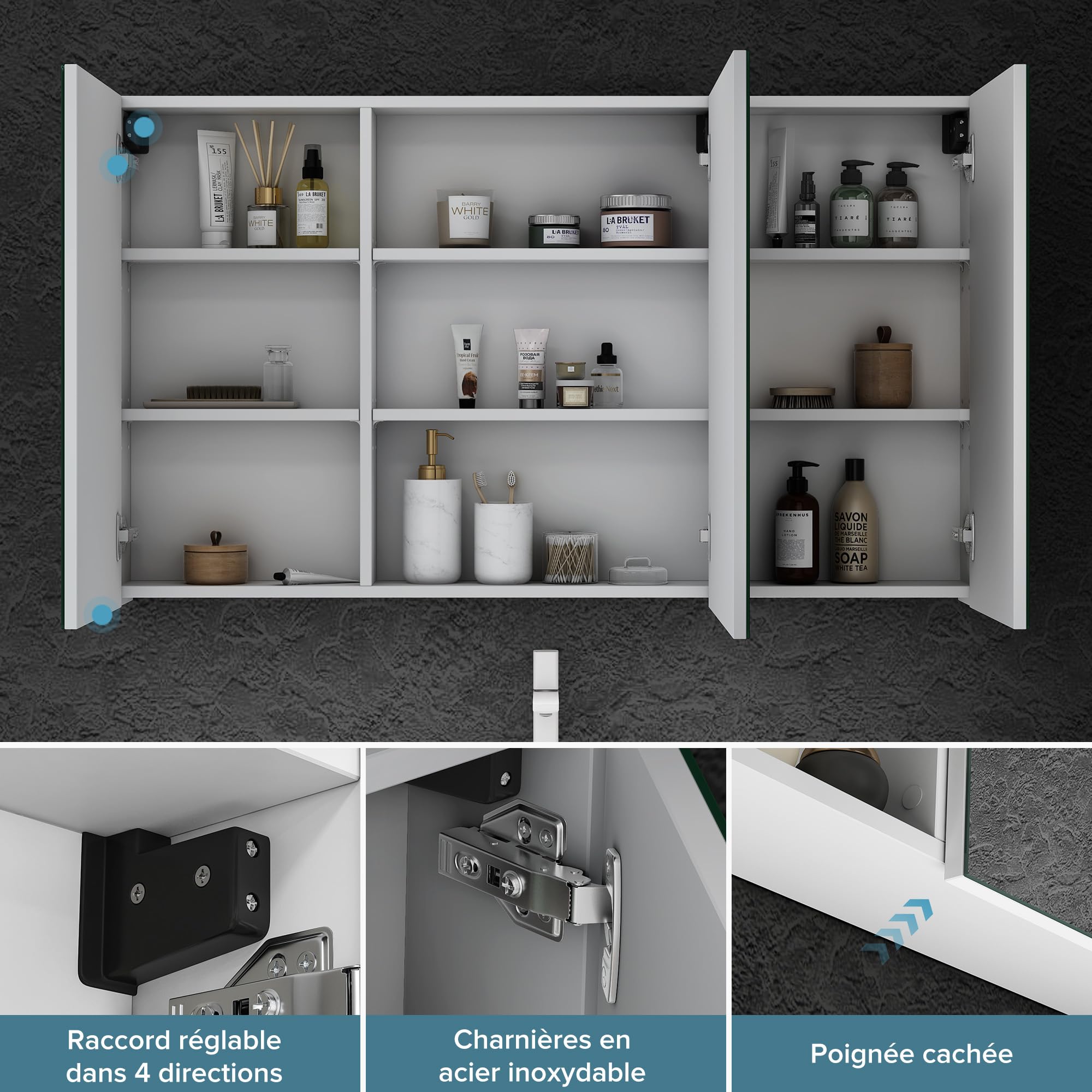 doporro-badm-bel-armoire-murale-miroir-100x70-cm-blanc-mat image 7