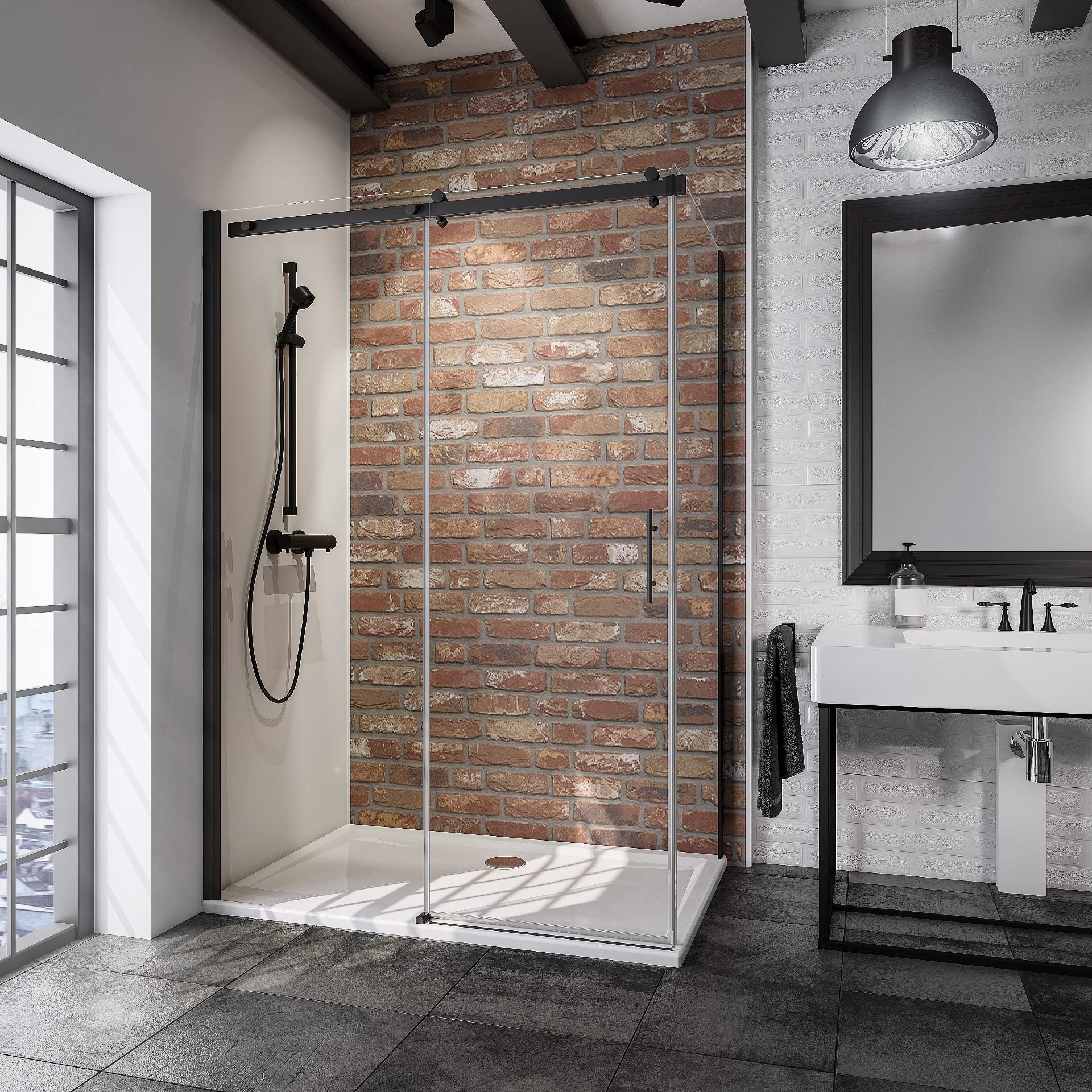 schulte-porte-douche-coulissante-niche-140x200-noir image 8