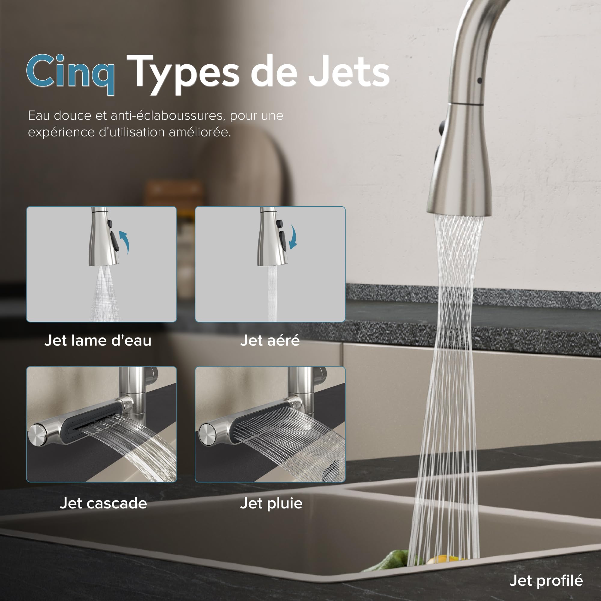 doporro-robinet-cuisine-douchette-extractible-inox-360-5-jets image 4