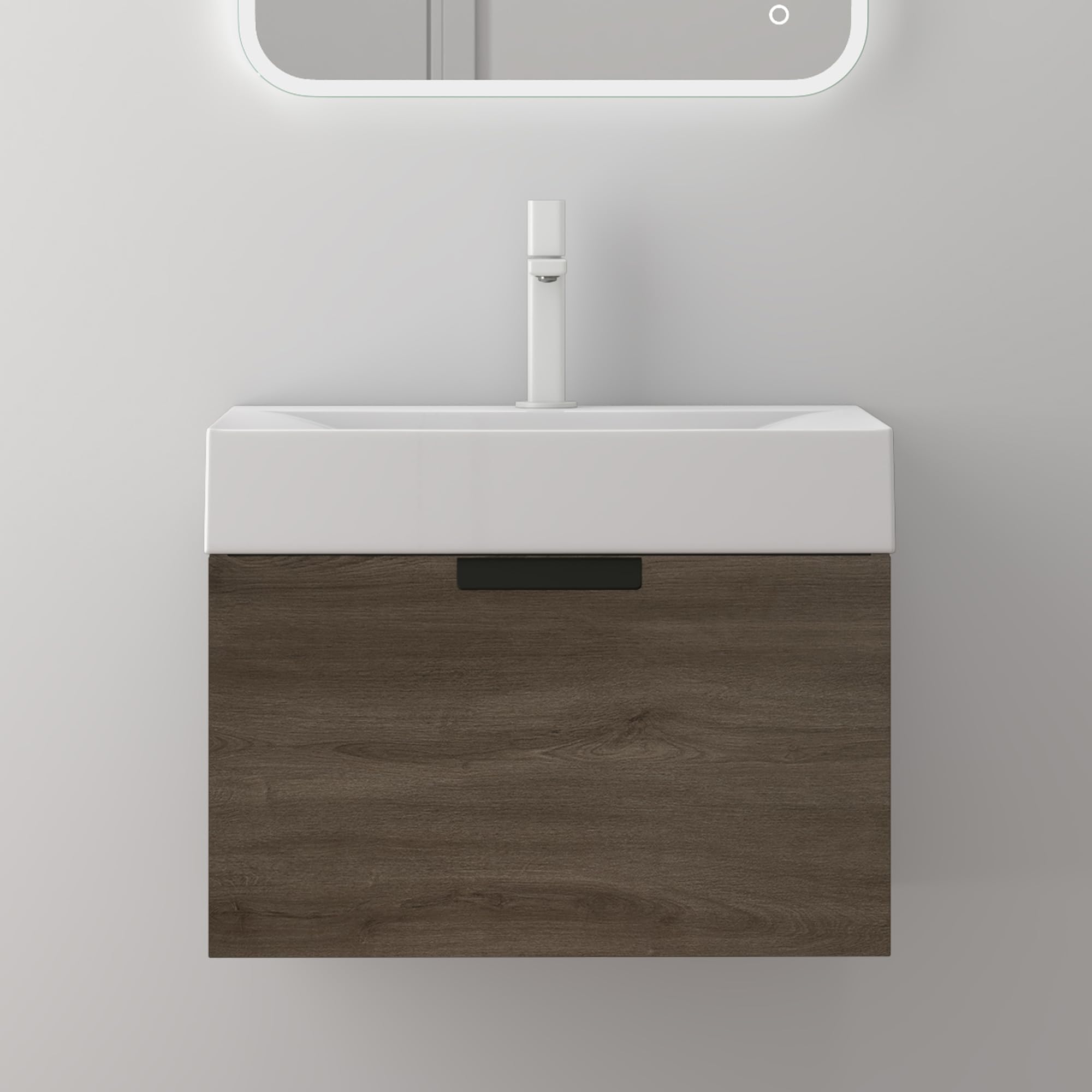 doporro-meuble-salle-de-bain-60-cm-blanc-mat-vasque-miroir image 1