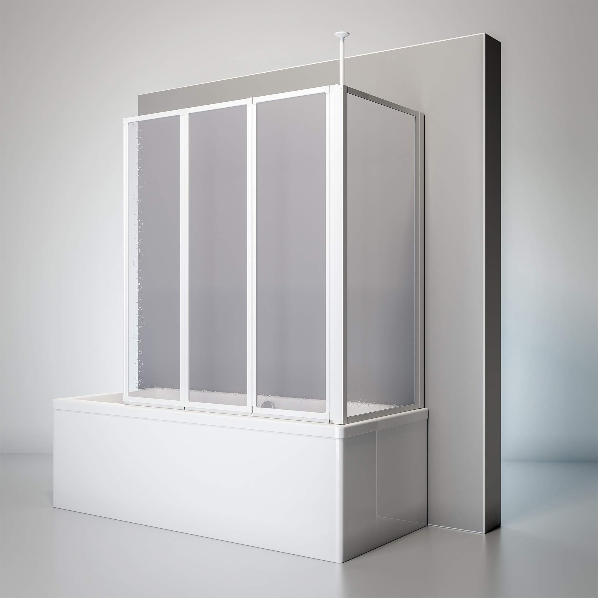 schulte-pare-baignoire-129x140-70-cm-blanc-3-volets image 1
