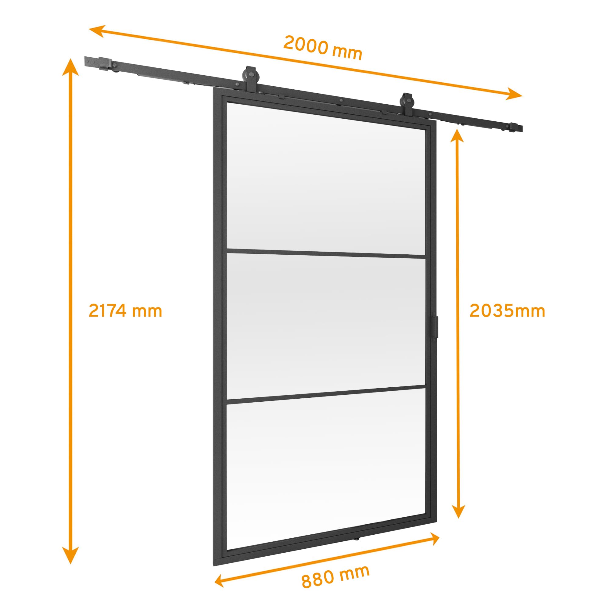 schulte-porte-coulissante-satin-88x203-cm-noir-amortisseur image 2