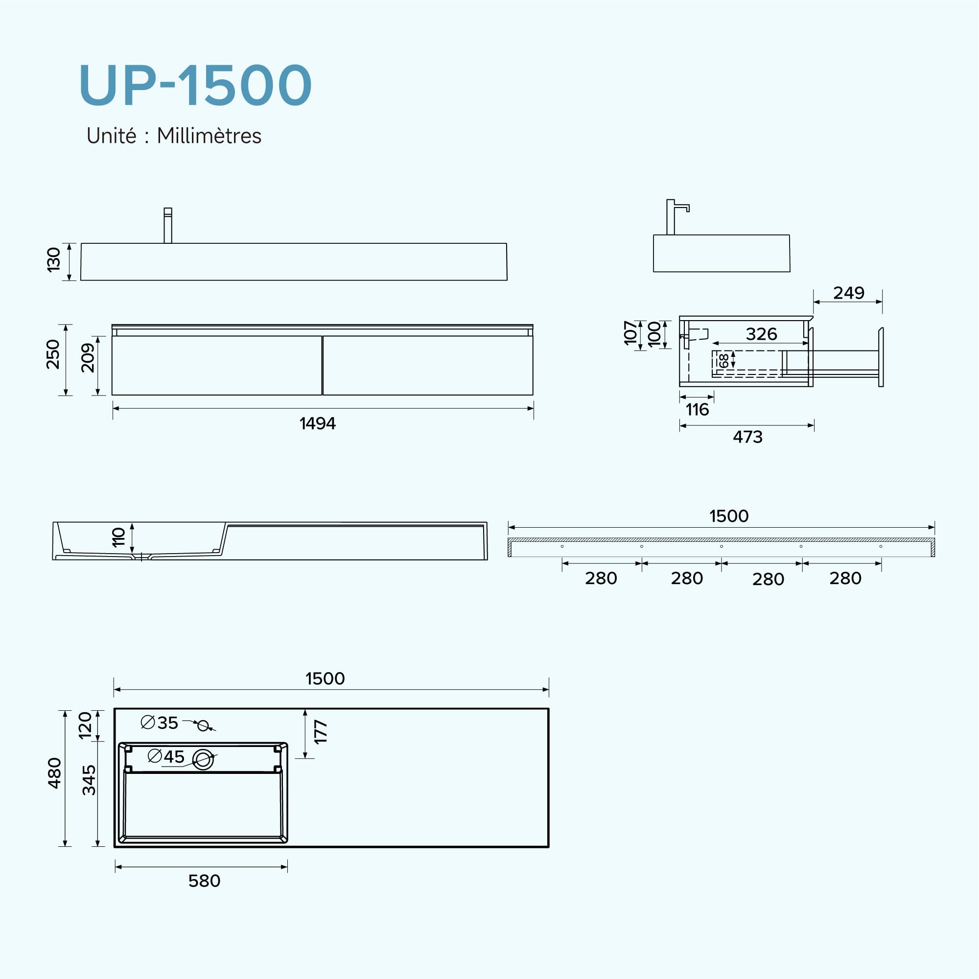 doporro-badm-bel-150cm-meuble-salle-de-bain-blanc-mat-avec-miroir image 8