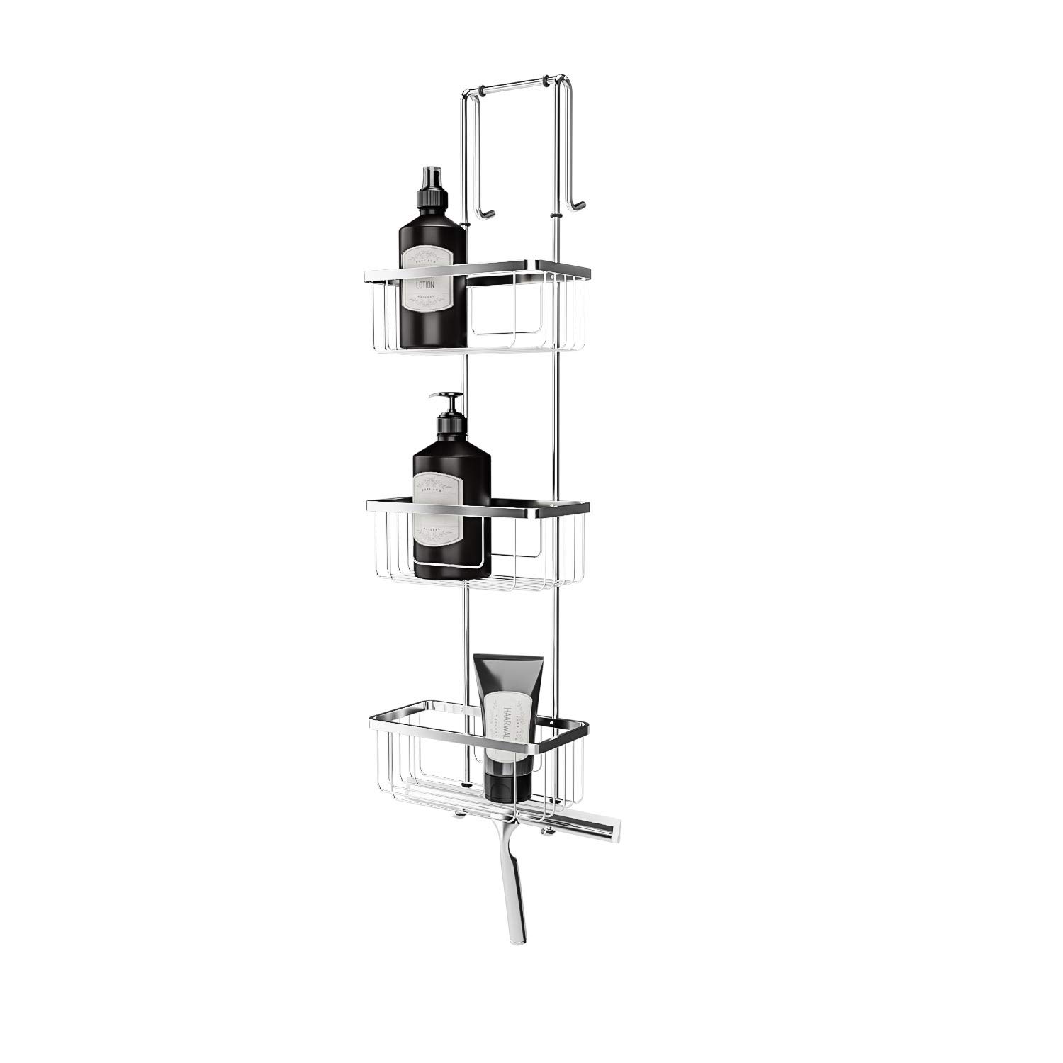 schulte-tag-re-douche-suspendue-2-paniers-chrom-sans-percer image 8