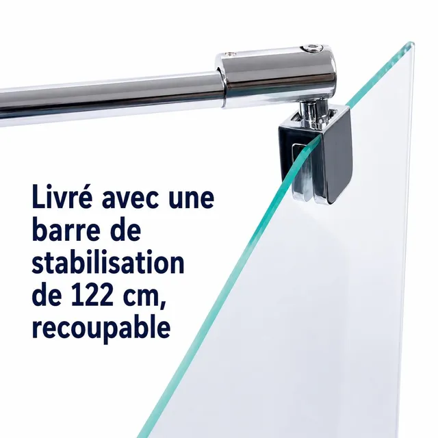 schulte-paroi-douche-italienne-120x190-cm-chrom-galets-anticalcaire image 1