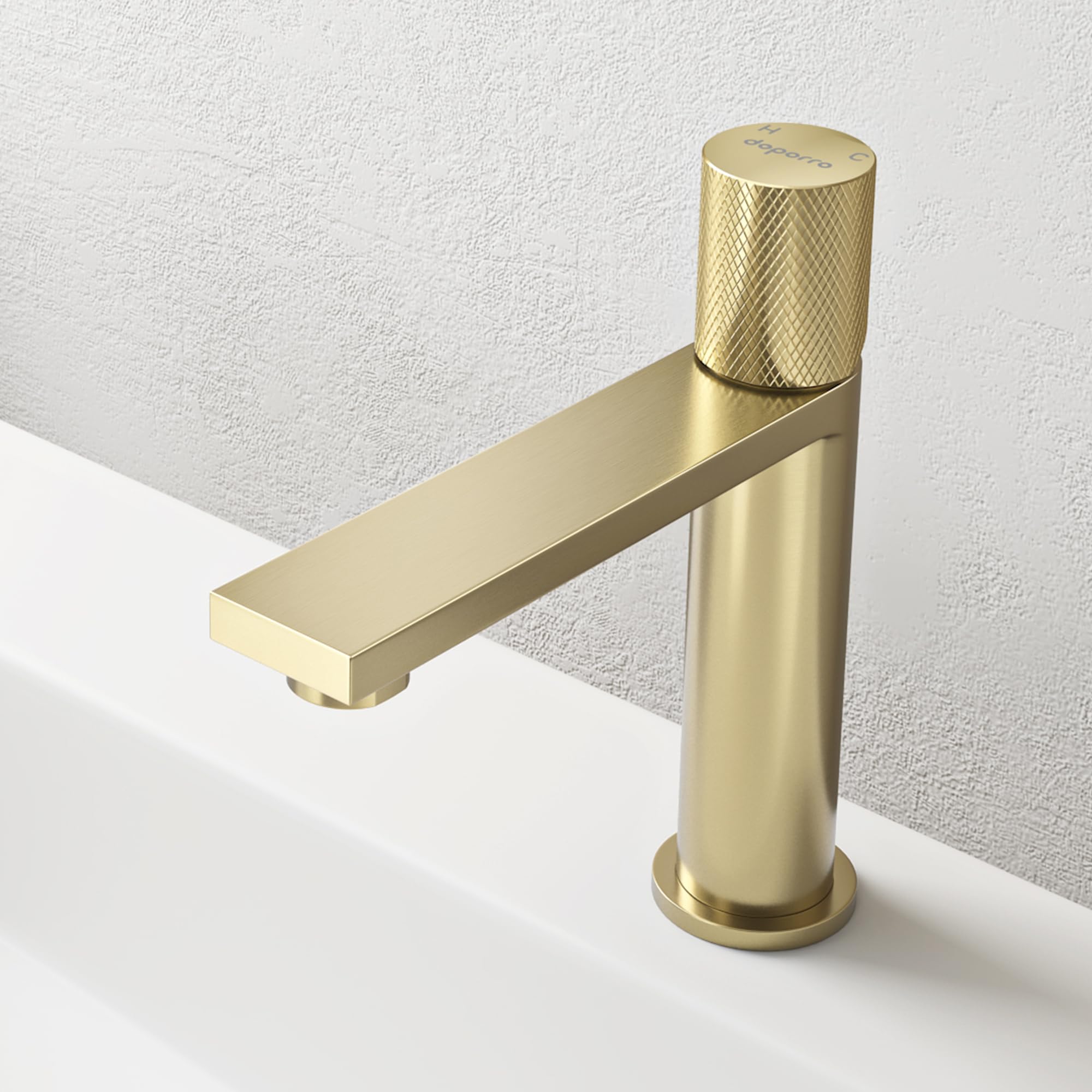 doporro-mitigeur-lavabo-or-bross-inox-17-7-cm image 1