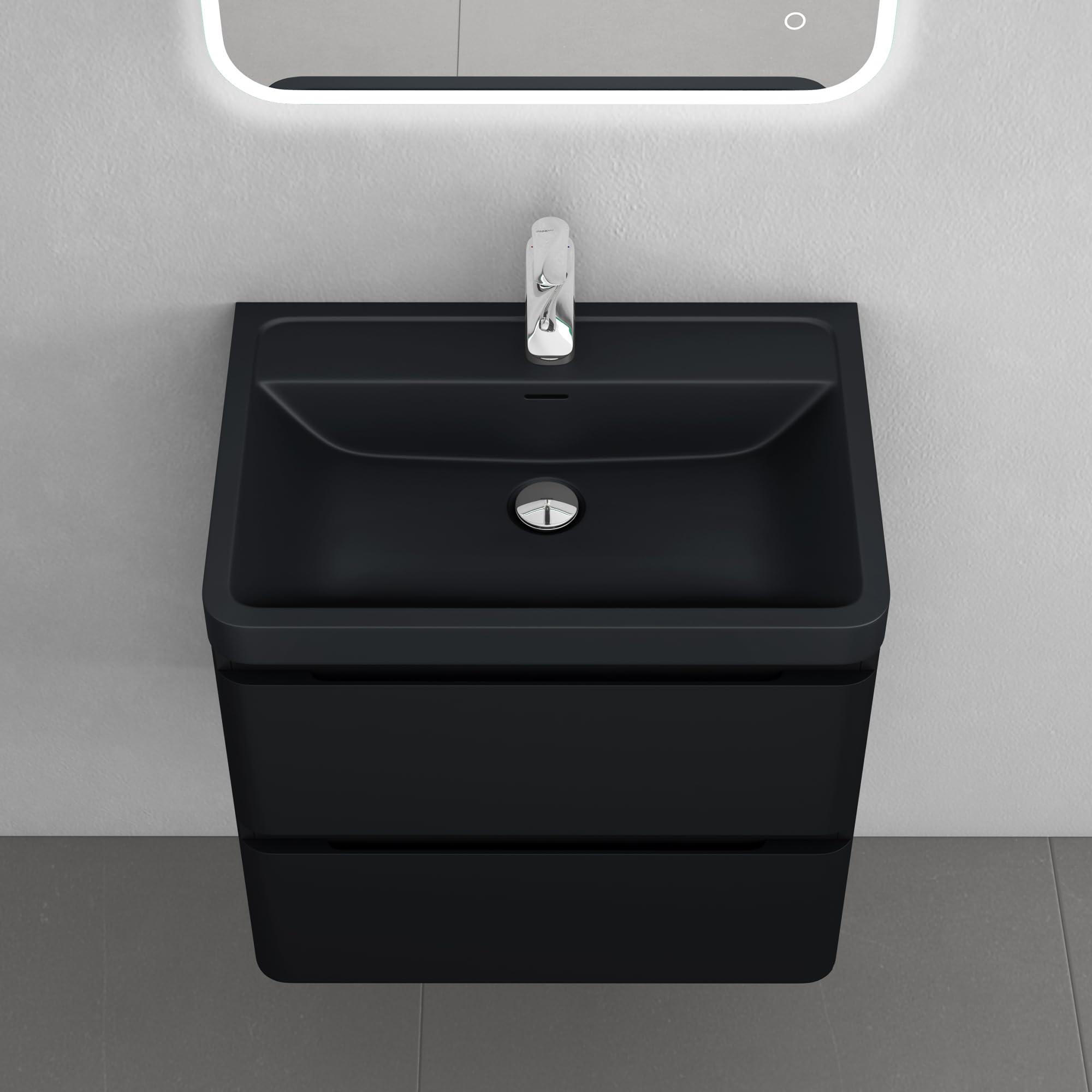 doporro-meuble-salle-de-bain-suspendu-90-cm-noir-mat-3-pi-ces-2 image 3