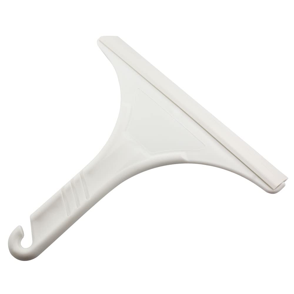 schulte-raclette-douche-25cm-plastique-blanche-encoche image 1