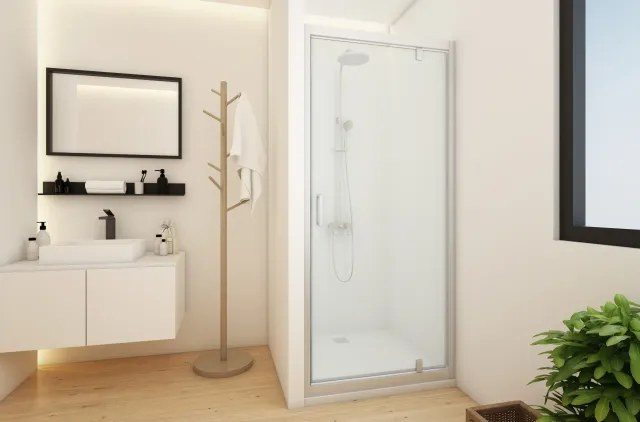 krone-prisma-porte-pivotante-douche-verre-transparent image 1