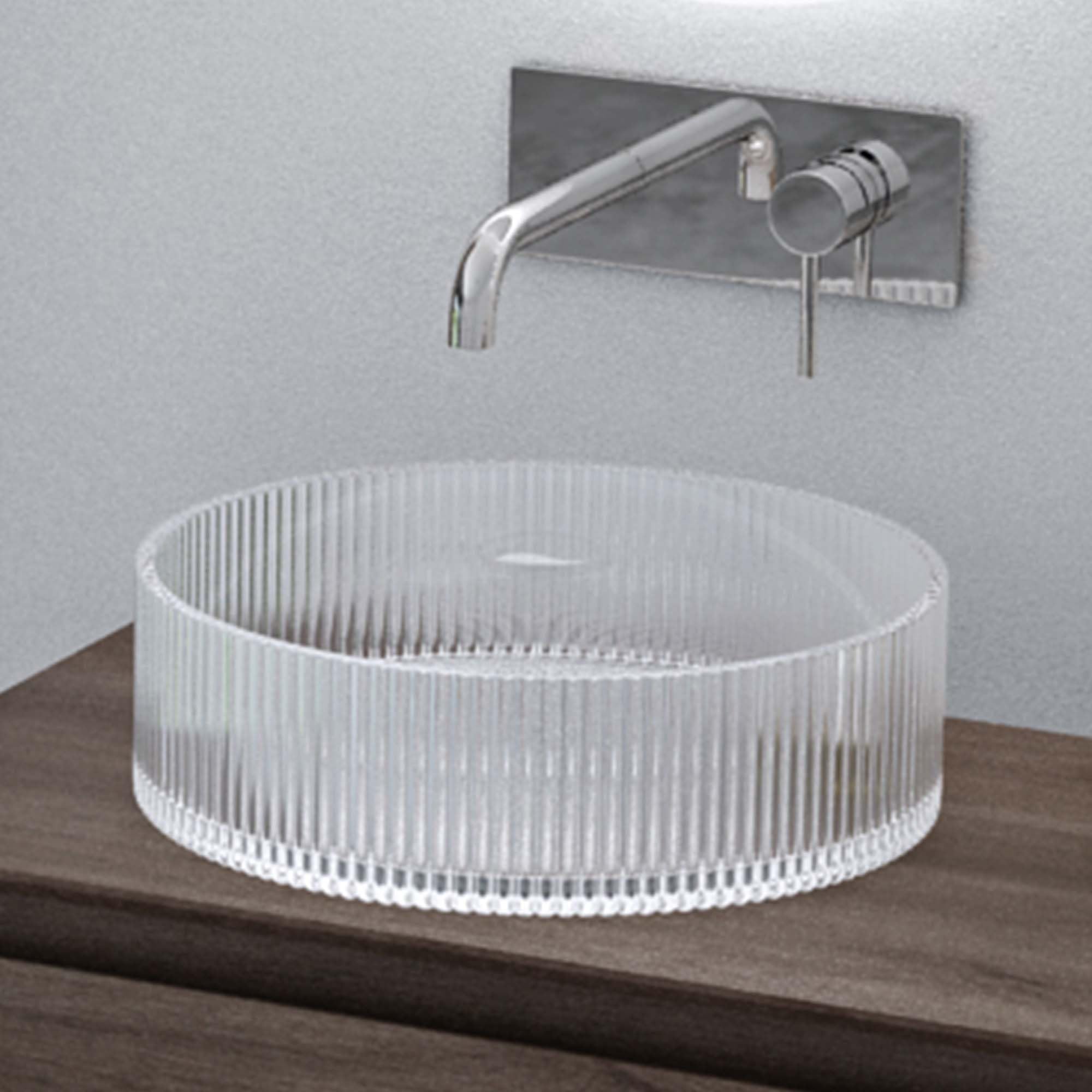 doporro-minerva01-vasque-poser-verre-transparent-40-cm image 1