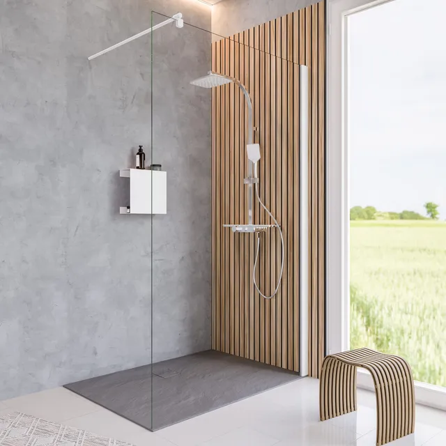 schulte-paroi-de-douche-walk-in-90x200-blanc-6mm image 1