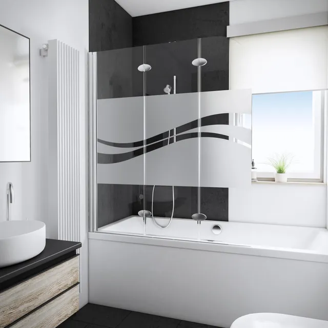 schulte-pare-baignoires-124x140-cm-pare-baignoire-verre-liane-3-volets image 1