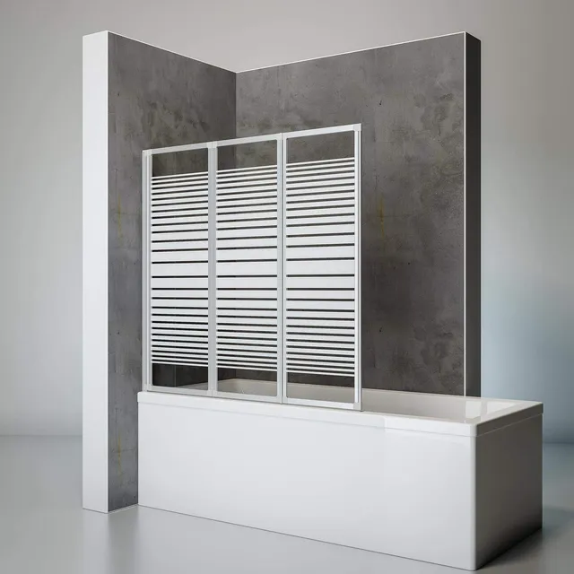 schulte-pare-baignoire-127x121-cm-argent-pare-bain-3-volets image 1