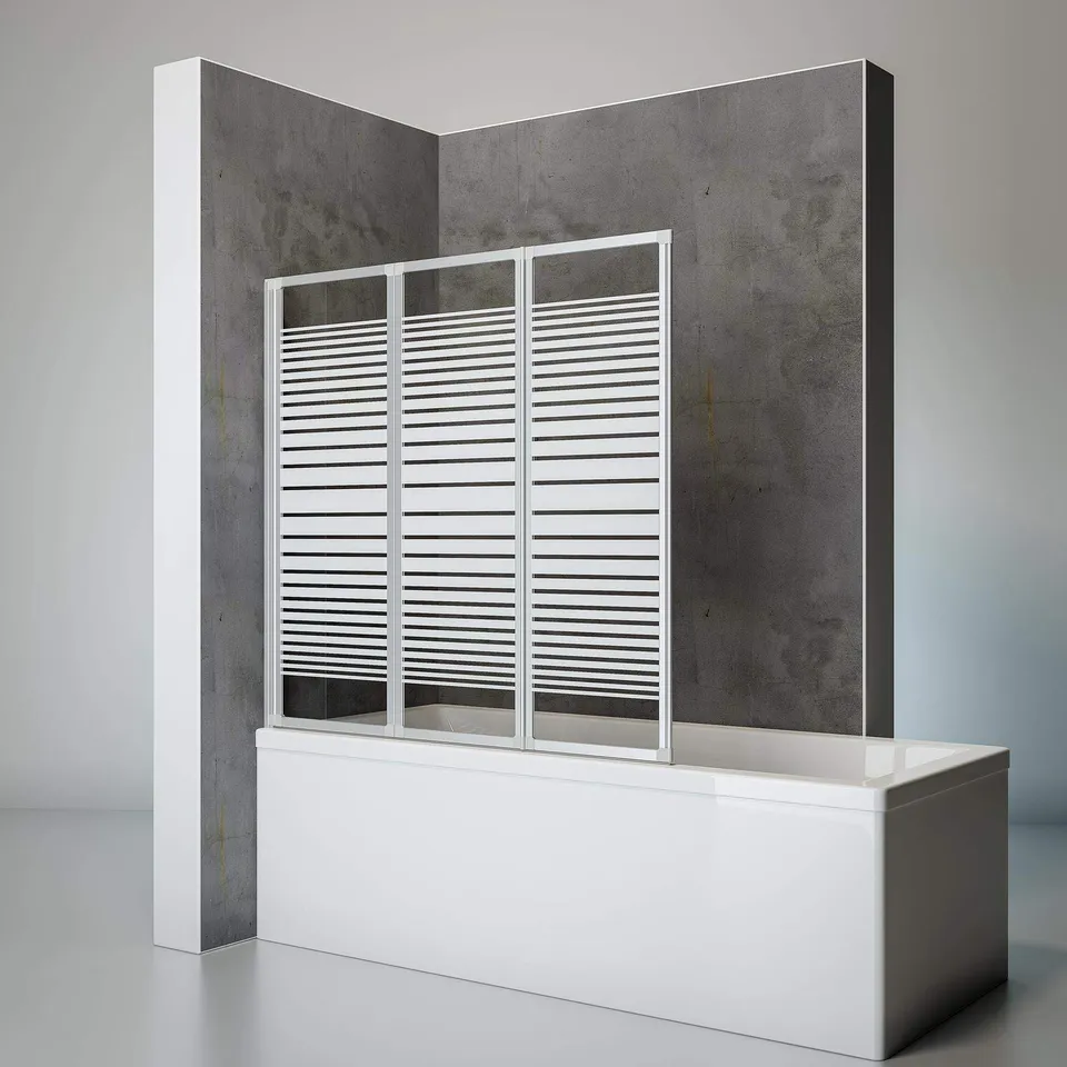 schulte-pare-baignoire-127x121-cm-argent-pare-bain-3-volets image 1