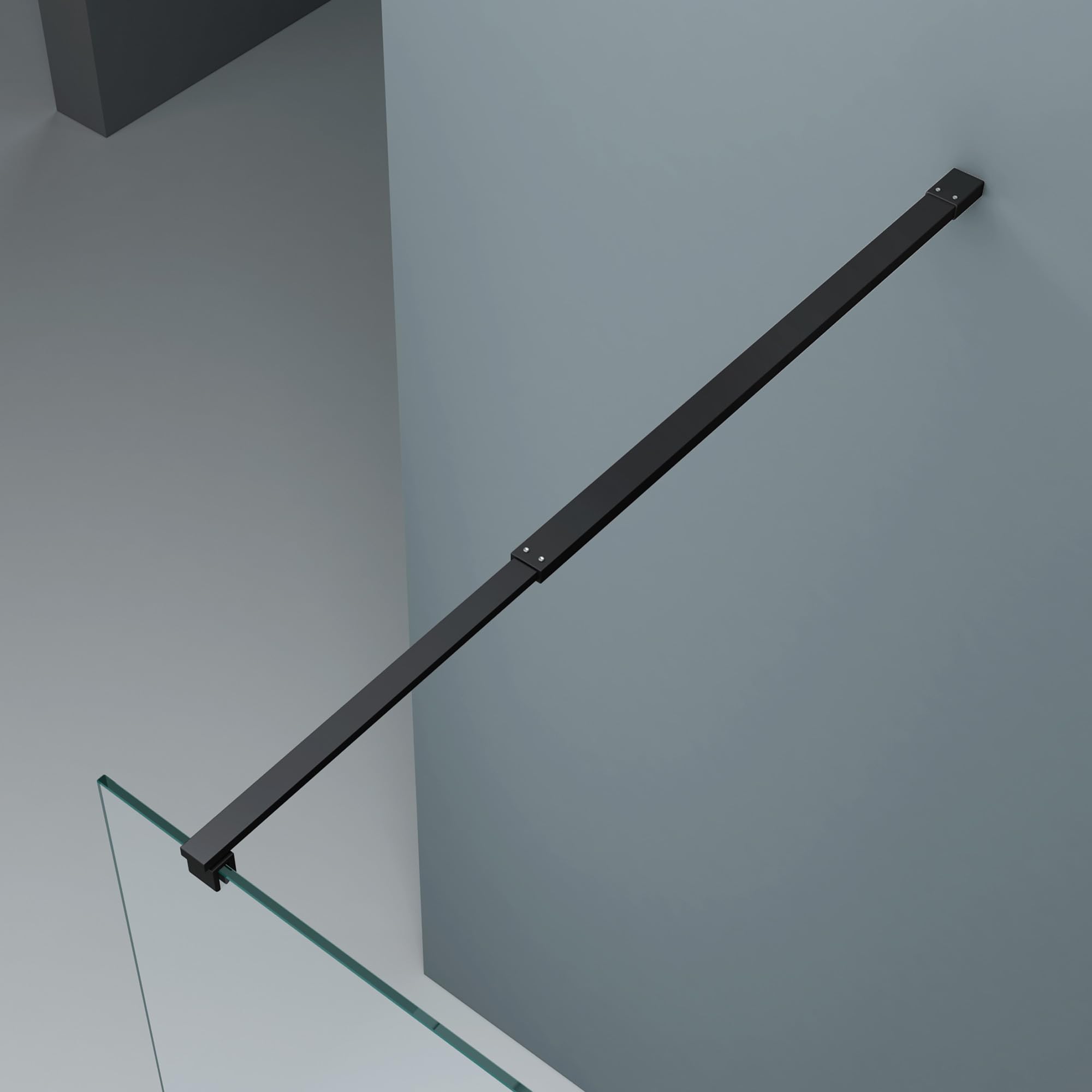 doporro-barre-de-stabilisation-noire-paroi-de-douche-verre-fixe image 6