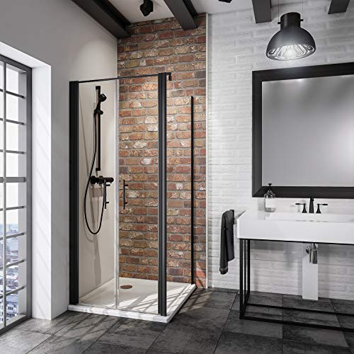 schulte-porte-douche-battante-80x80x193-cm-noir-verre-5mm image 8