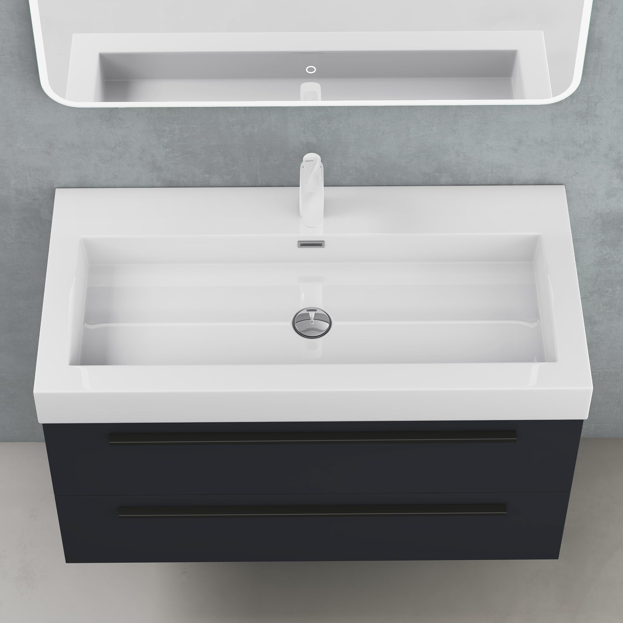 doporro-meuble-salle-de-bain-suspendu-100cm-gris-noir image 3