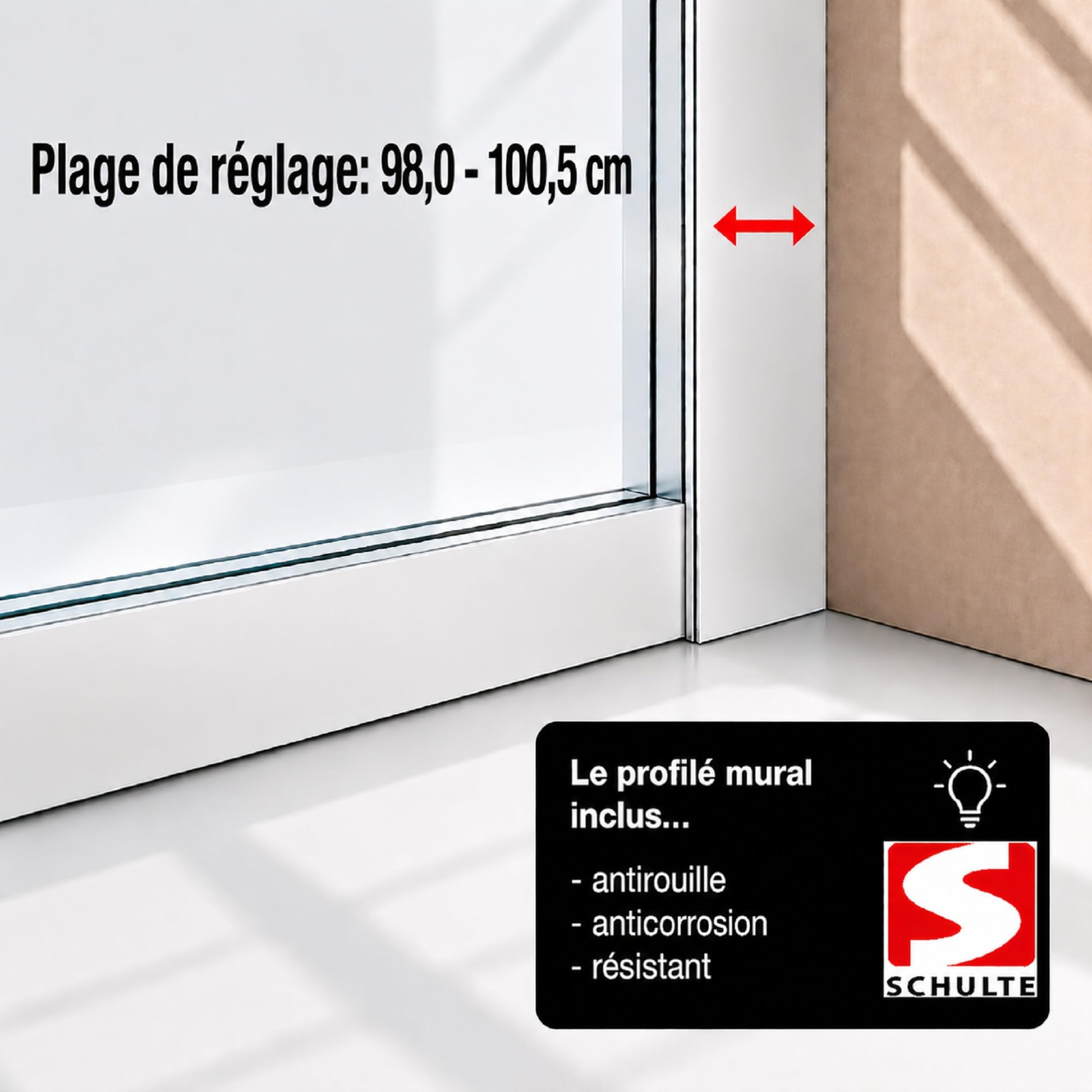schulte-paroi-douche-l-italienne-100x200-cm-noir-cadre-verre-6-mm image 8