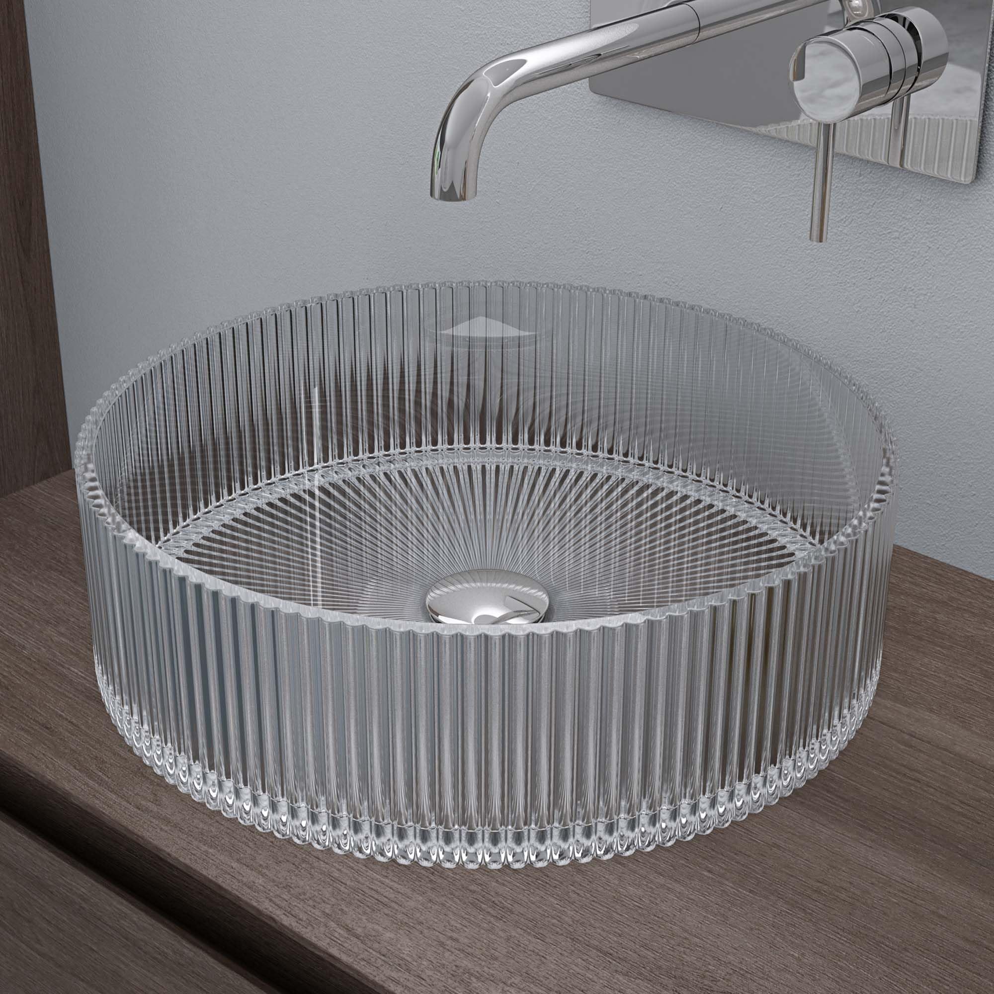 doporro-minerva01-vasque-poser-verre-transparent-40-cm image 2
