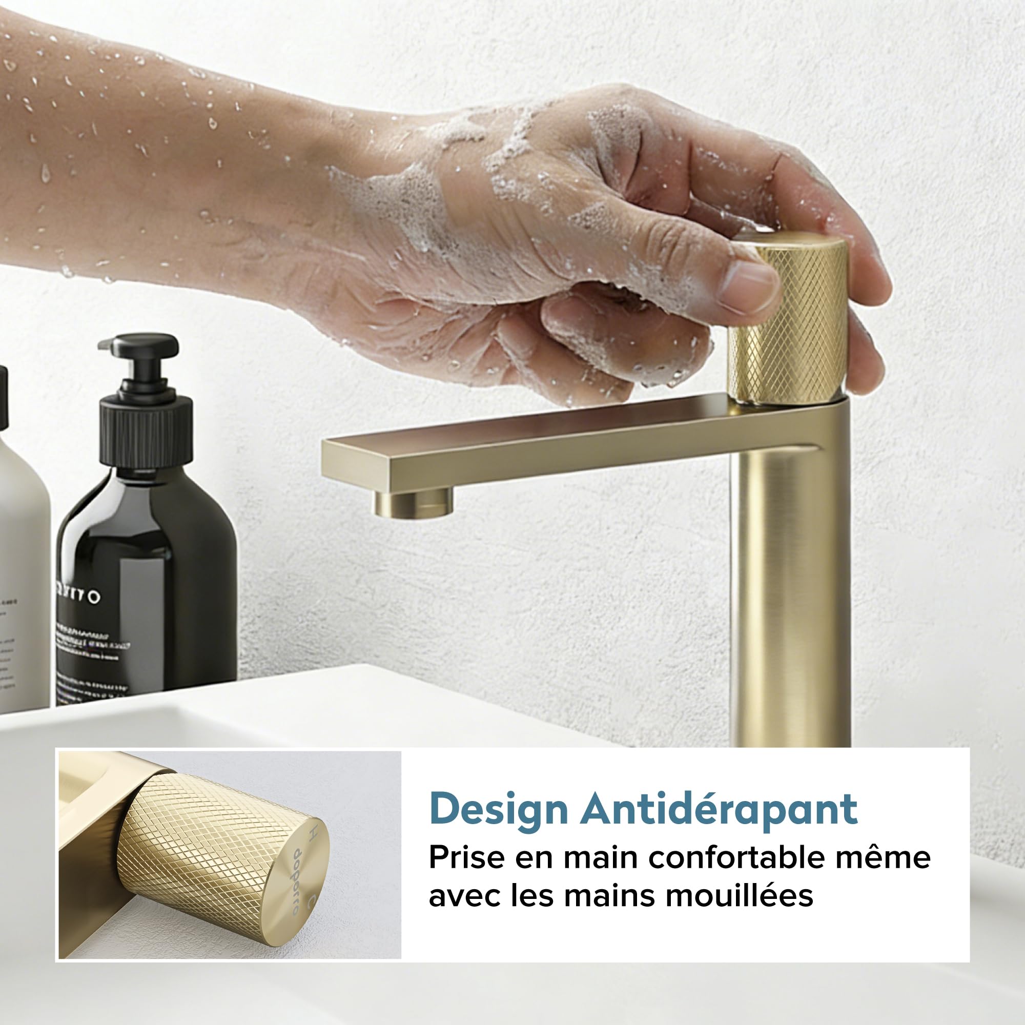 doporro-mitigeur-lavabo-or-bross-inox-17-7-cm image 2