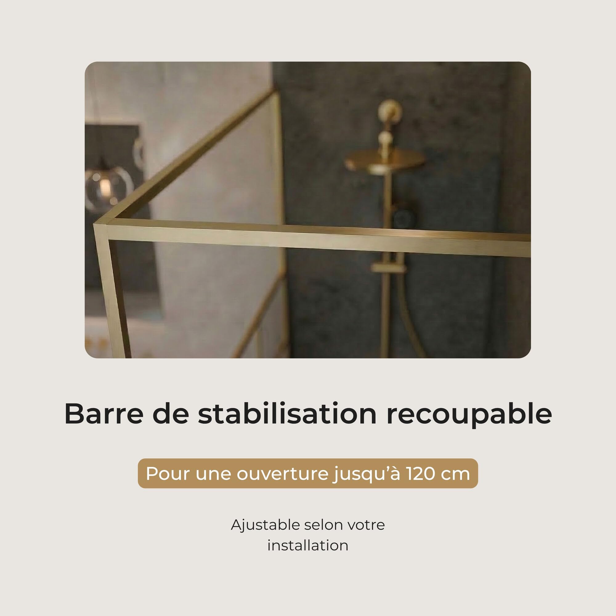 schulte-pare-baignoire-fixe-80x140-cm-or-mat-verre-5-mm-r-versible image 4