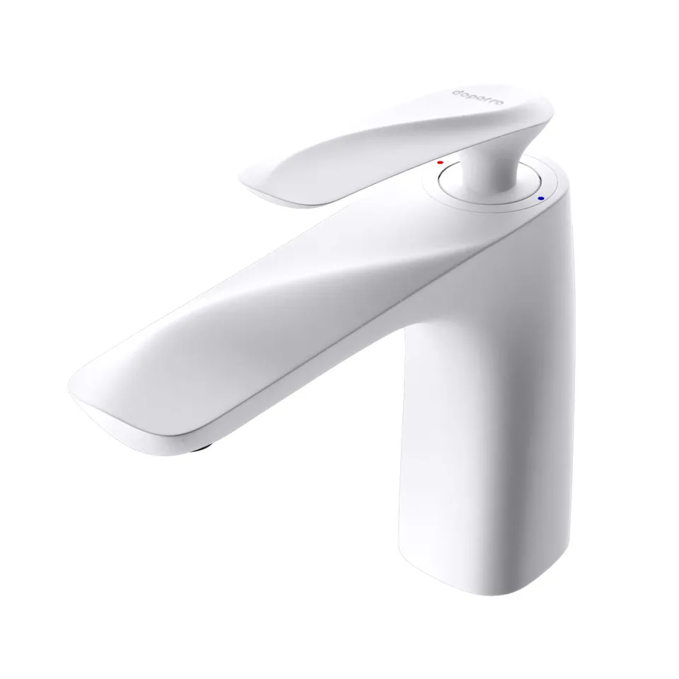 doporro-badarmaturen-mitigeur-lavabo-blanc-16-5-cm-laiton image 1