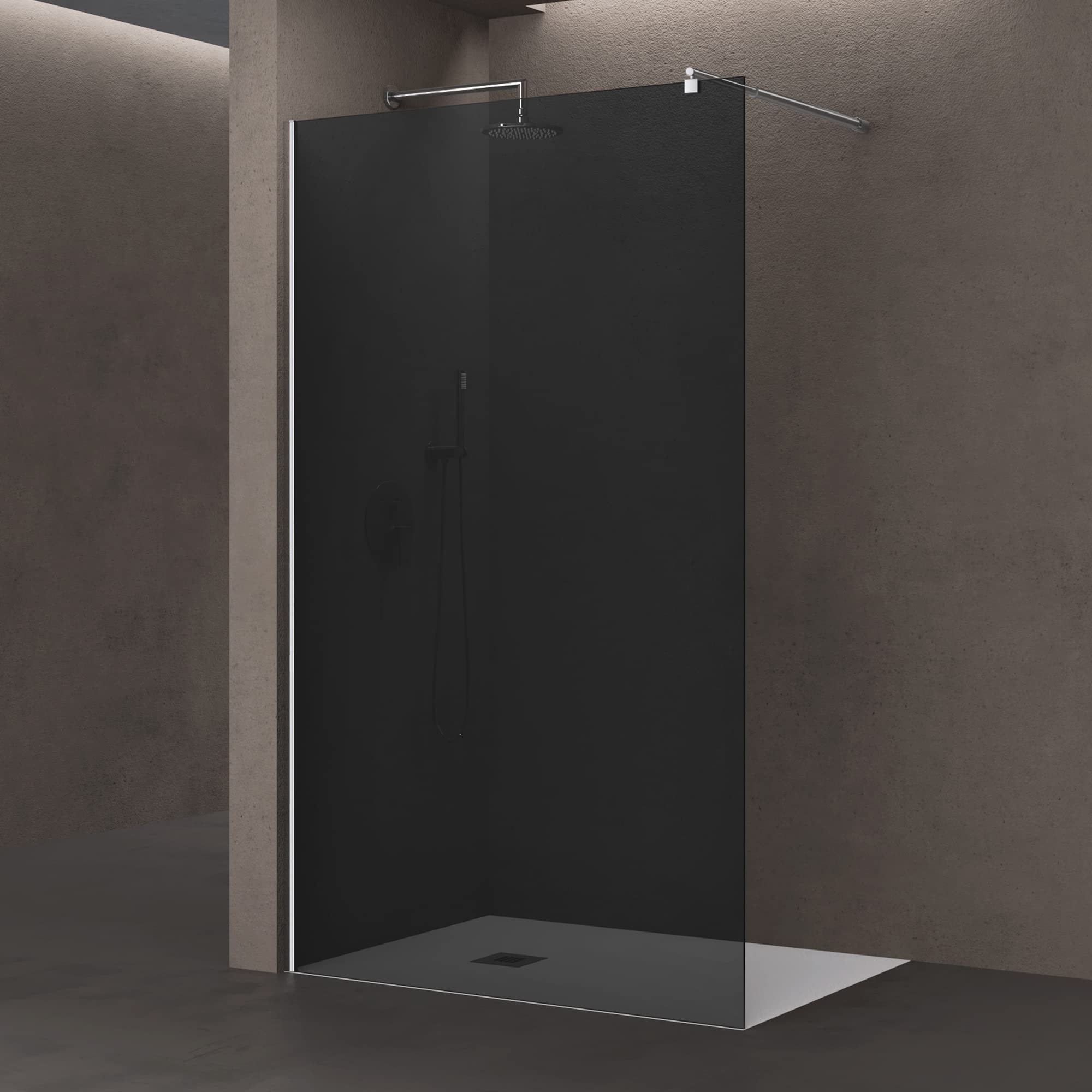 doporro-bremen2vg-paroi-de-douche-gris-teint-100x200cm-10mm image 1