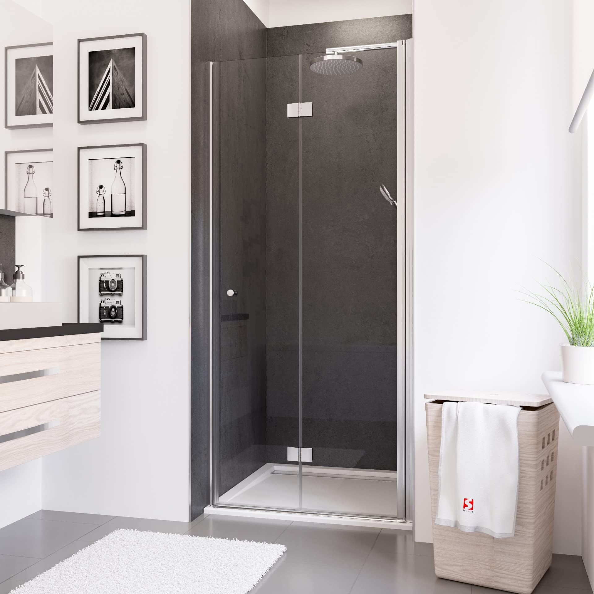 schulte-parois-douche-porte-pivotante-pliante-90x192-chrom image 1