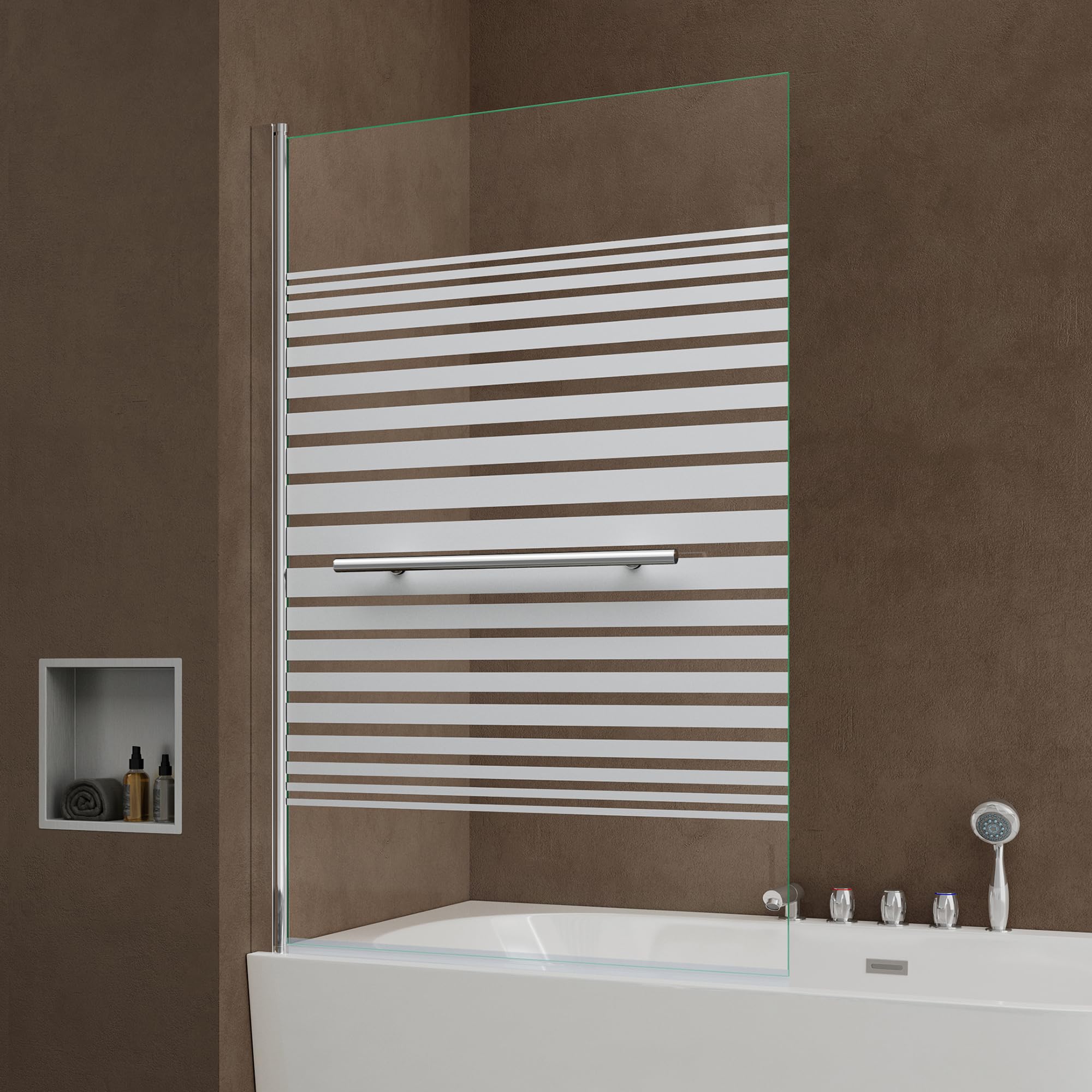 doporro-cortona1122-pare-baignoire-95x140cm-1-volet-verre-6mm image 1