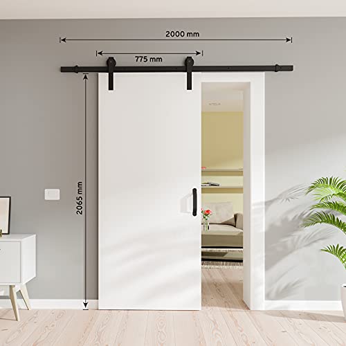 schulte-porte-coulissante-bois-77x206cm-blanc-rail-noir image 8