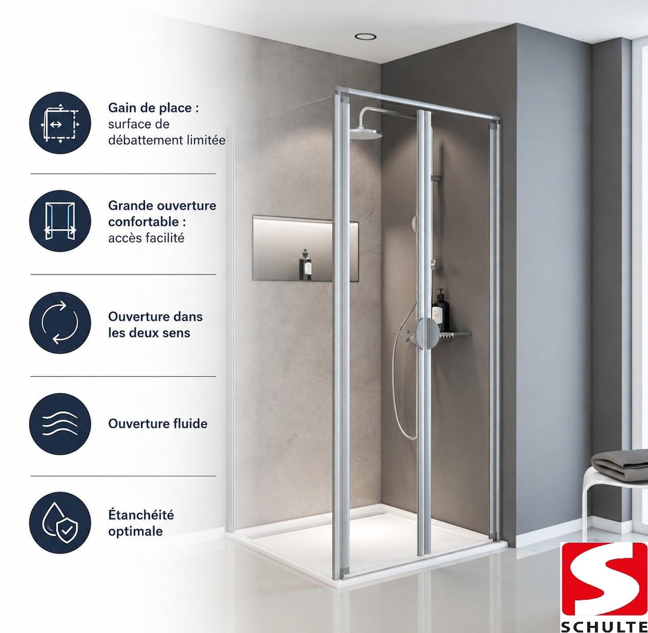 schulte-porte-de-douche-battante-80x80x180-cm-argent-2-battants image 8