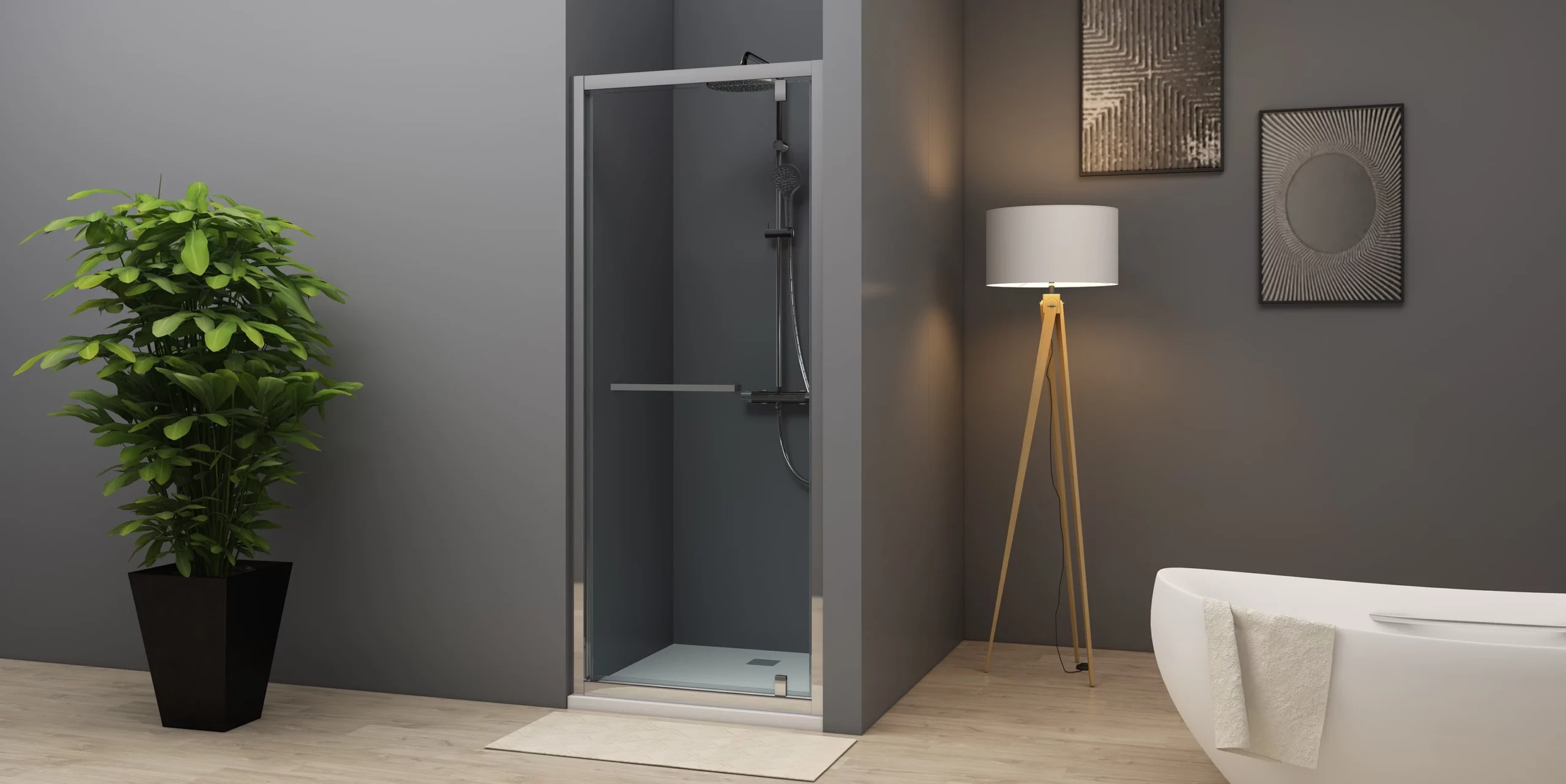 krone-time-porte-pivotante-douche-niche-verre image 1