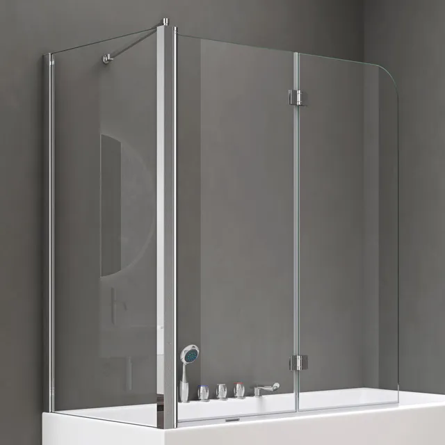 doporro-cortona113-pare-baignoire-70x120x140cm-verre-gauche image 1