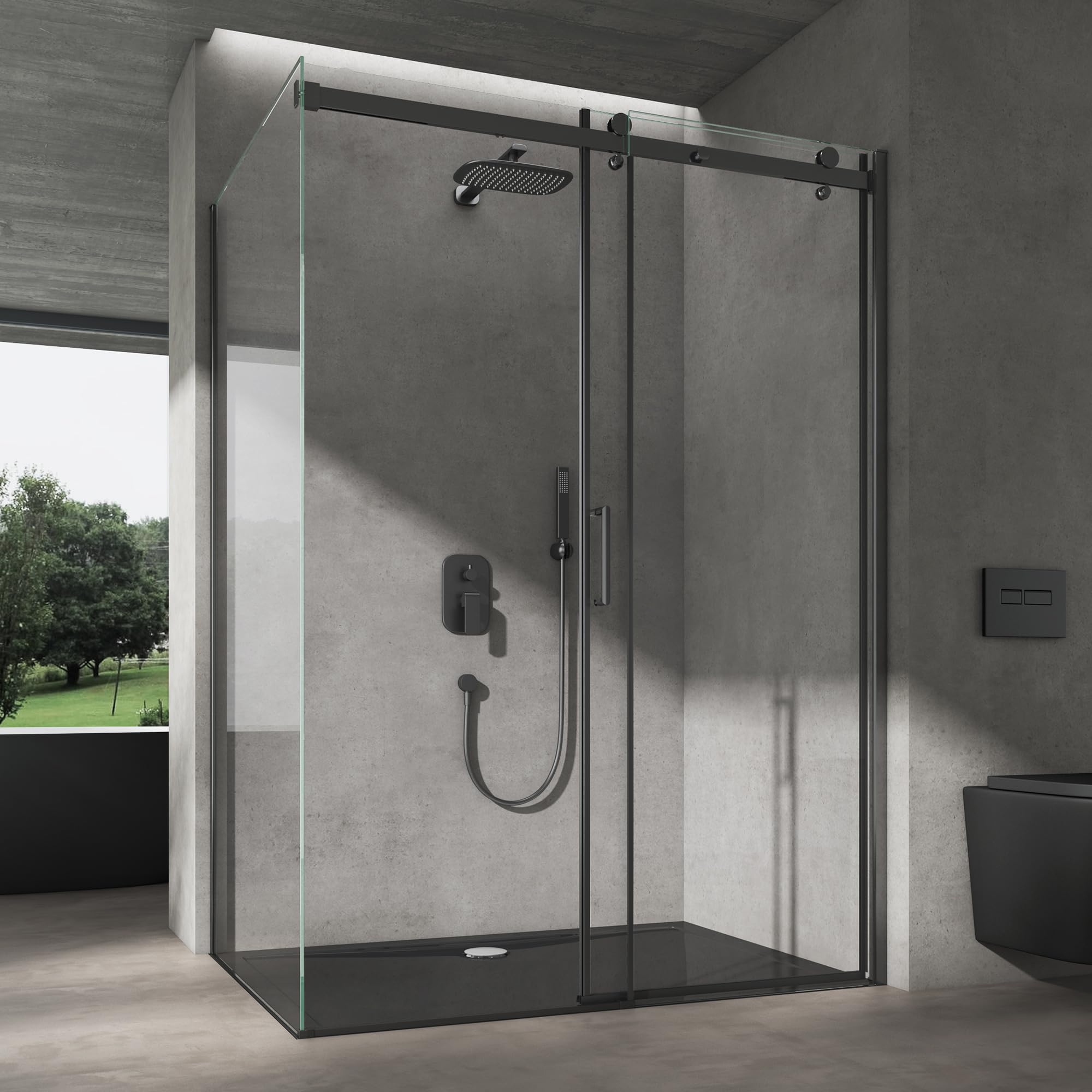 doporro-duschkabinen-cabine-de-douche-75x100cm-porte-coulissante-blanc image 2
