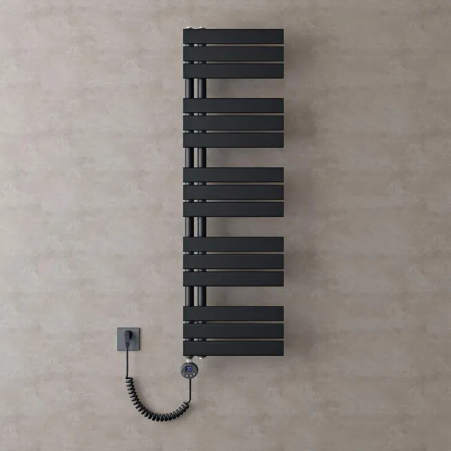 doporro-radiateur-s-che-serviette-eau-chaude-131x40-cm-gris-noir image 1