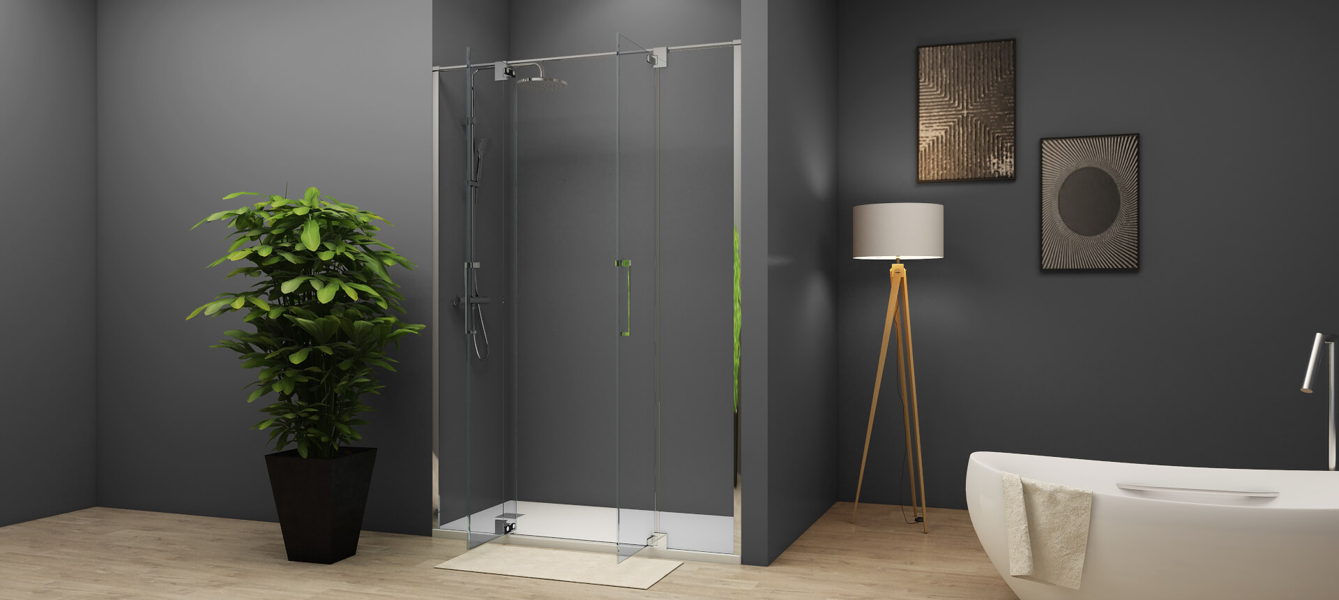 krone-pivo-2-25-porte-de-douche-double-pivotante image 1