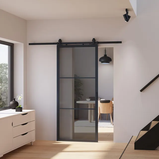schulte-porte-coulissante-loft-verre-90x215-anthracite-softclose image 1