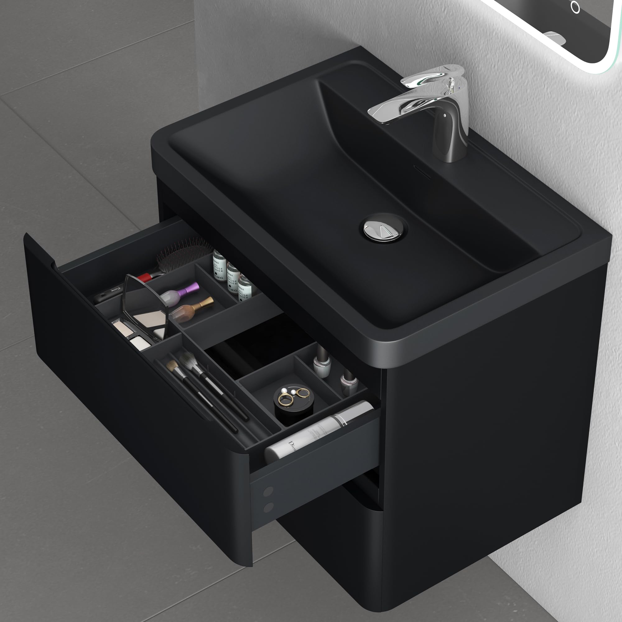 doporro-meuble-salle-de-bain-suspendu-90-cm-noir-mat-3-pi-ces-2 image 6