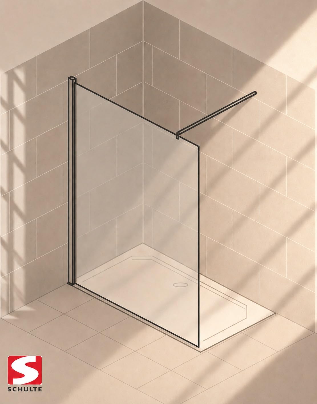 schulte-paroi-douche-italienne-100x190cm-chrom-5mm image 3