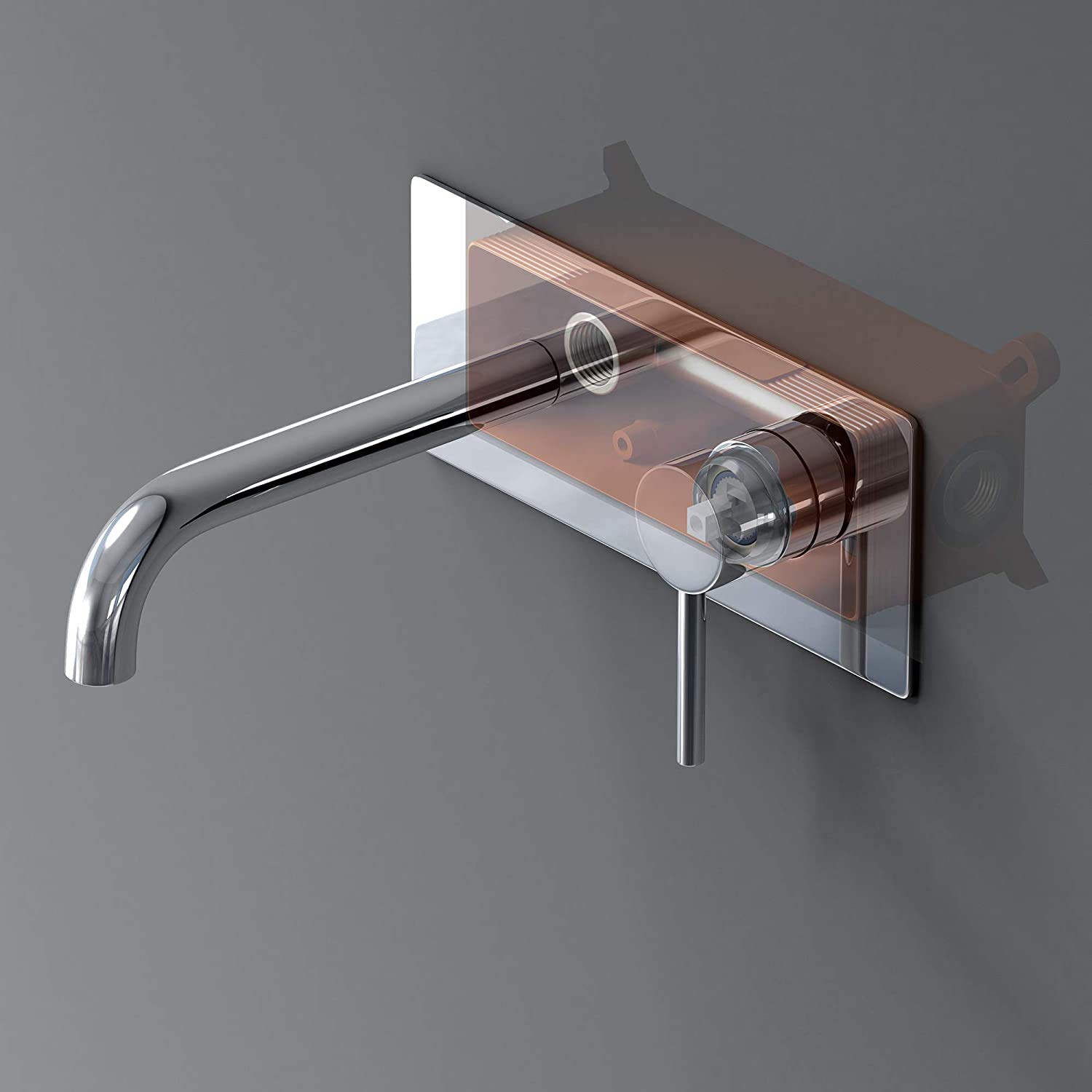 doporro-wa112-robinet-mural-encastr-chrom-laiton-lavabo image 4