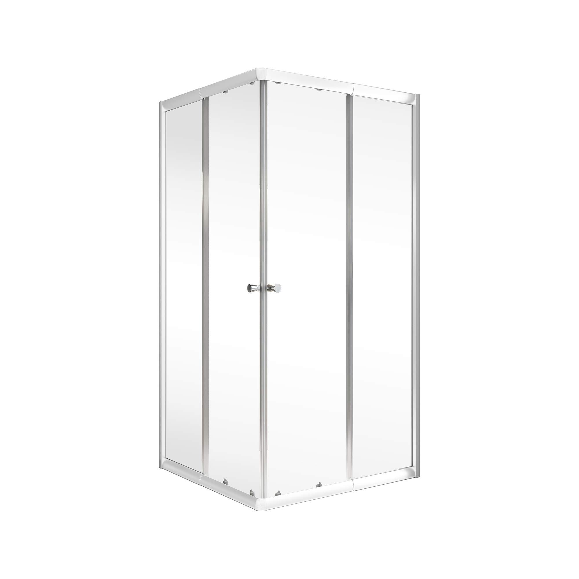 schulte-paroi-douche-angle-75-90cm-blanc-transparent-coulissante image 2