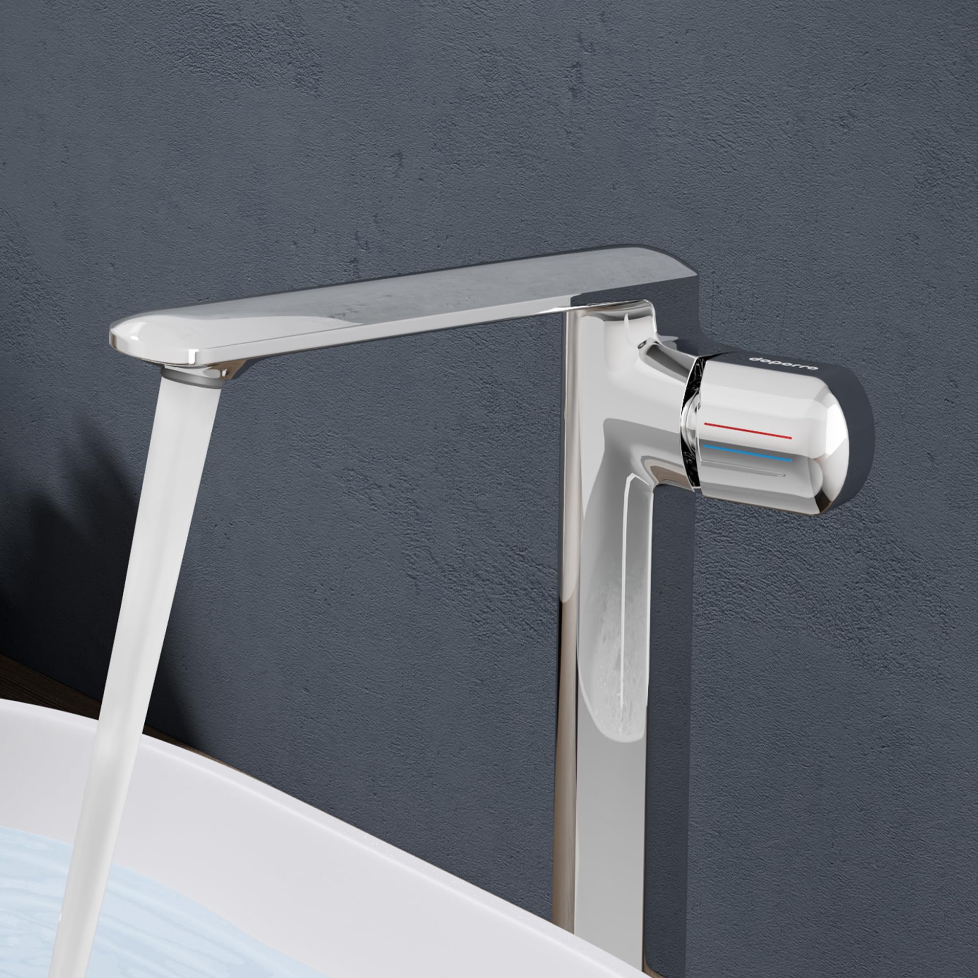 doporro-mitigeur-lavabo-laiton-chrom-28-1-cm-cartouche-c-ramique image 1