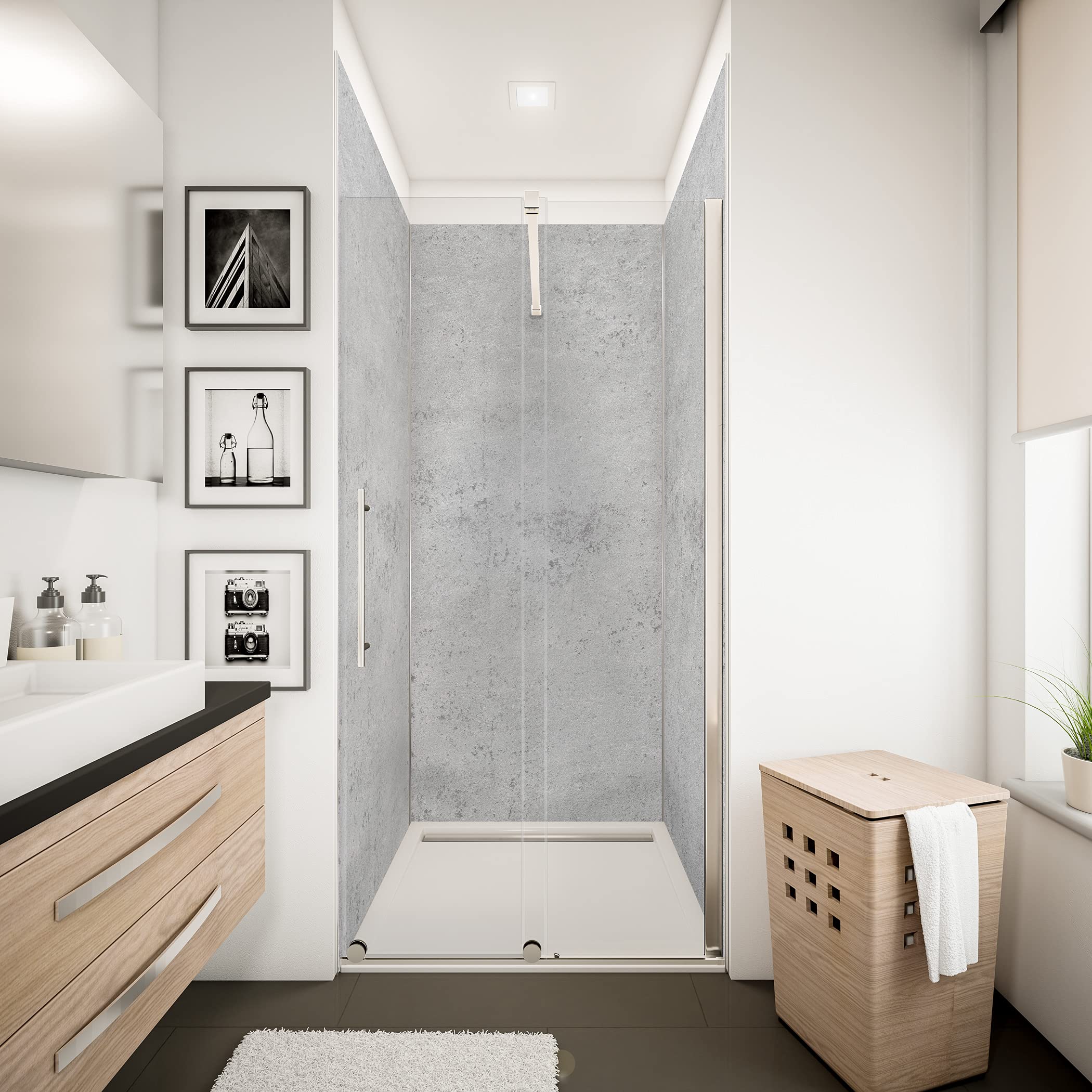 schulte-panneau-mural-100x210-gris-clair-d-codesign image 1